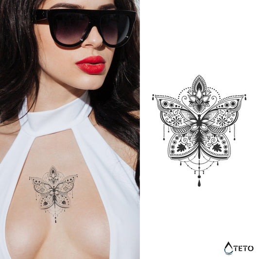 Metulj – Poltrajne - TETO Začasne Tetovaže