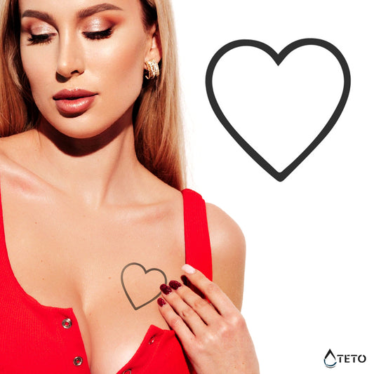 Minimalistično srce – Poltrajne - TETO Začasne Tetovaže