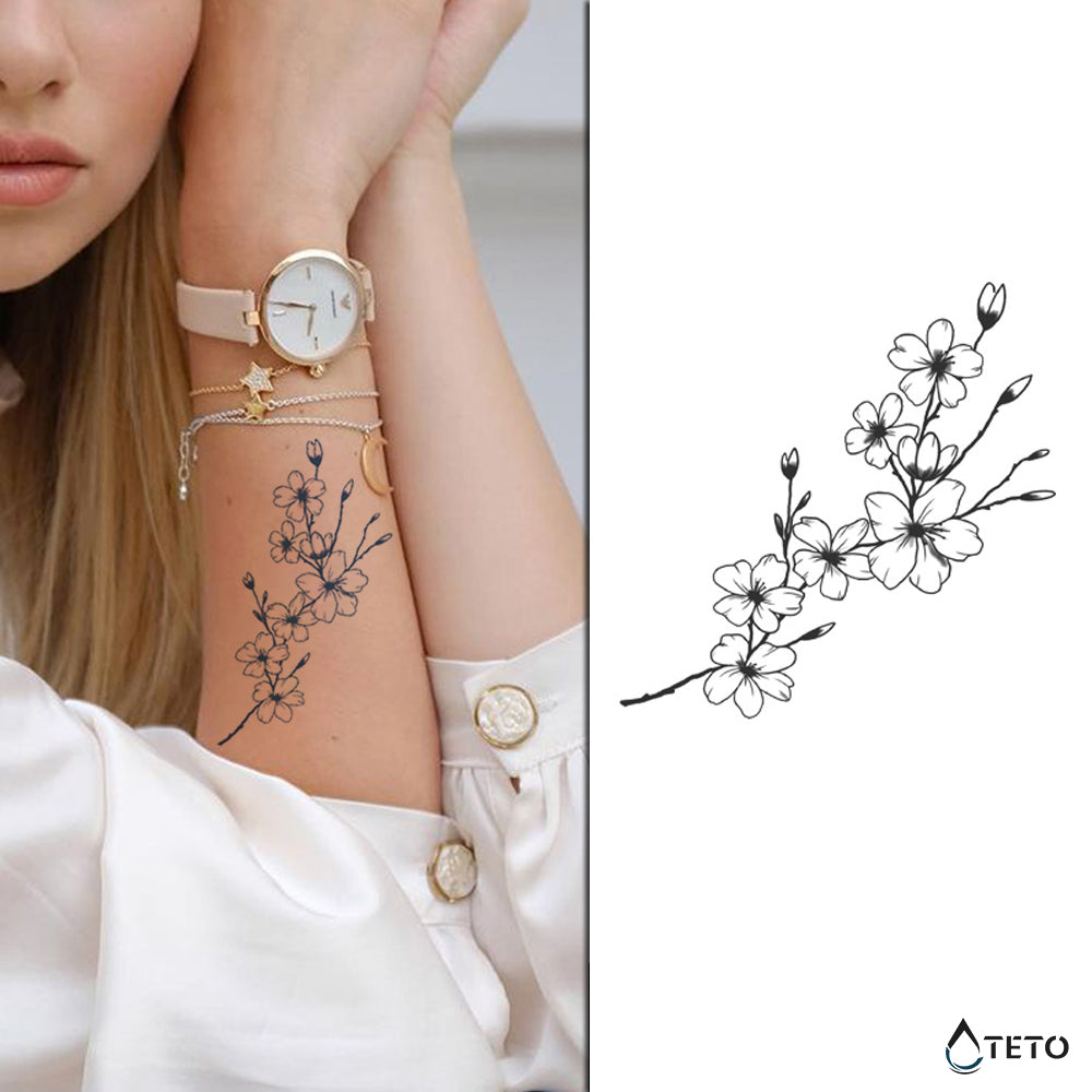 Sakura blossom – Poltrajne - TETO Začasne Tetovaže