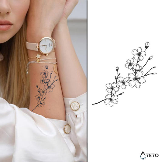 Sakura blossom – Poltrajne - TETO Začasne Tetovaže