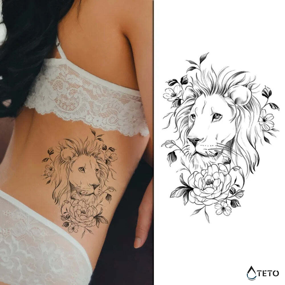 Romantični lev - TETO Začasne Tetovaže