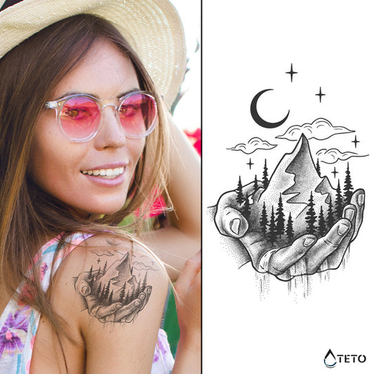 Gora na dlani – Poltrajne - TETO Začasne Tetovaže
