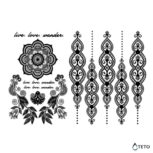 Živi, ljubi, odkrivaj – Set – Tip A - TETO Začasne Tetovaže