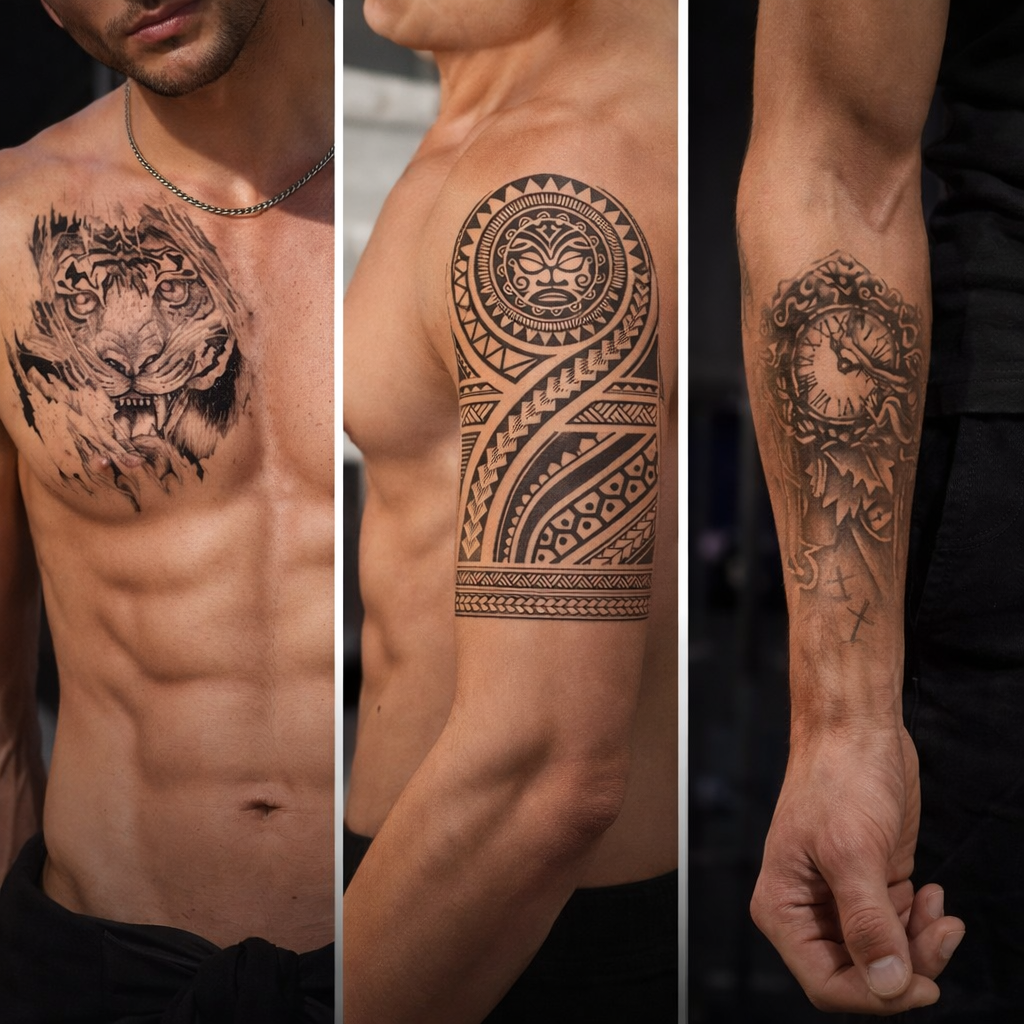 Seksi moški – set 3 tetovaž